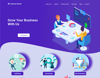 Landing page for Business Center