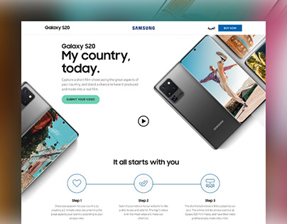 Microsite Design - Samsung S20 Campaign