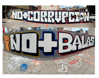 No Más Corrupción / No más Balas - Murales Colectivos