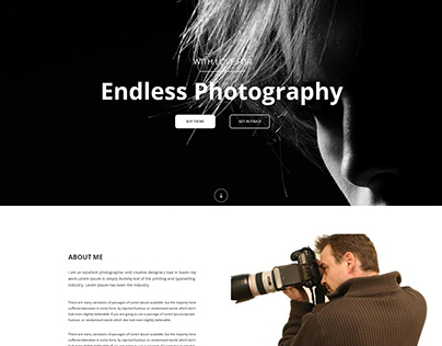 Photography PSD Template
