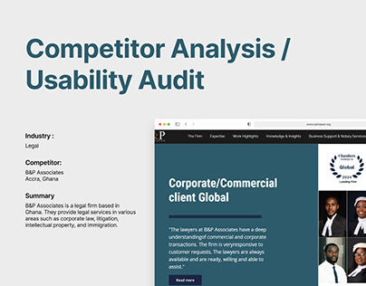 Competitior Analysis / Usability Audit