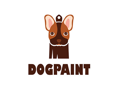 dog paint logo design