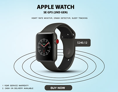 Apple smart watch social media poster design