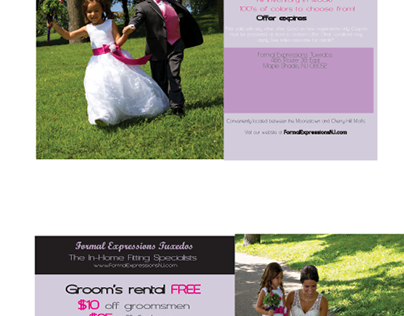 Direct Mail Campaign ~ Formal Expressions Tuxedos