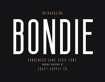 Bondie Condensed Sans Serif - Free Download