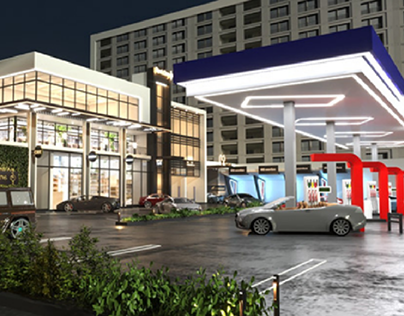 Mobil Gas Station At Fawzy Moaaz Street in Smoha