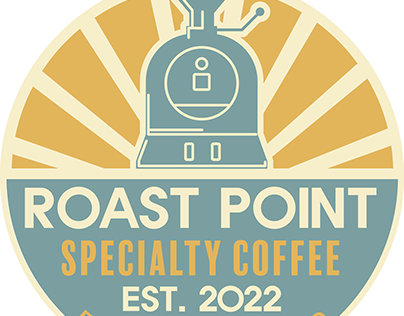 Roast Point Logo, Branding and Labels