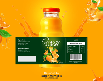 Orange bottle Branding
