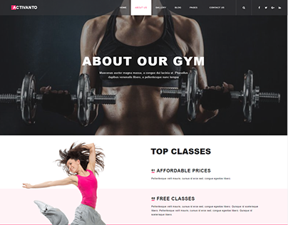 Activanto – Gym & Fitness WordPress Theme