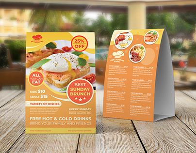 Sunday Brunch Table Tent Templates