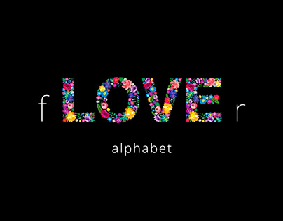 LOVE FLOWER alphabet