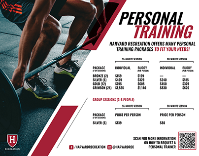 Harvard Recreation Personal Training Package Poster