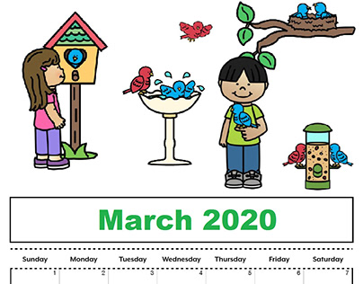 March 2020 Calendar Template