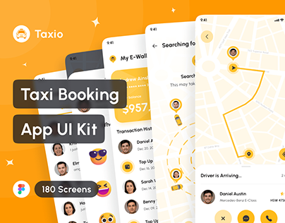 Taxio - Taxi Booking App UI Kit