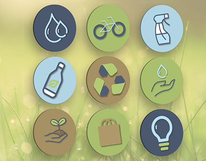 Sustainability themed icons