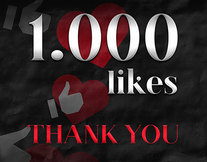 1.000 likes Poster - THANKS