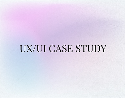UX/UI case study