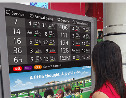 LTA Bus Station Panels - UI Design