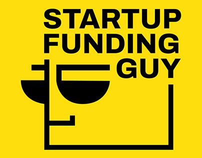 Logo and examples of use for Startup Funding Guy