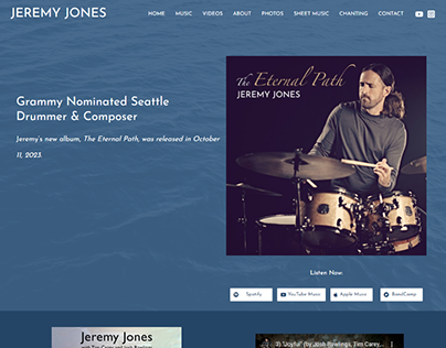 Project thumbnail - Website Design and Development - Jeremy Jones Music