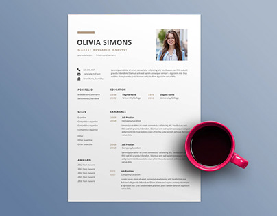 Free Market Research Analyst Resume Template