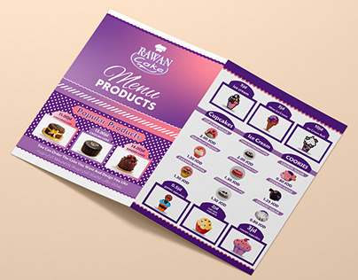 rawan cake Menu + brochure