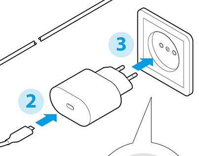 Technical Illustration: Charging Phone