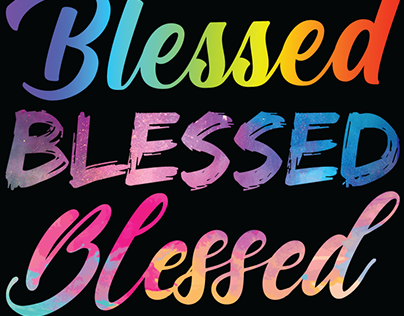Blessed Rainbow Colorful Design