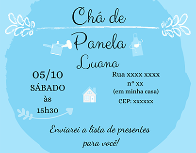 Convite Chá de Panela Luana