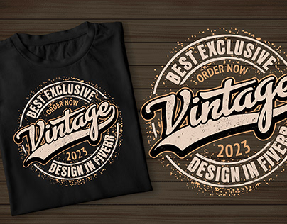 merch typography vintage graphic t-shirt design