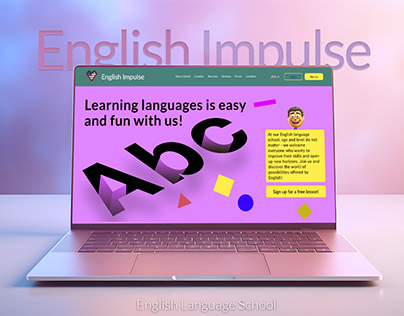 Multi-page website of an online English school