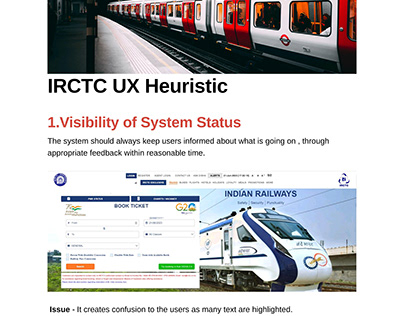 UX Heuristic on IRCTC
