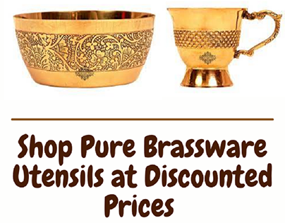 Shop Pure Brassware Utensils at Discounted Prices