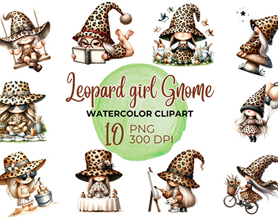 Leopard girl Gnome