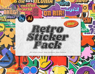 100+ Retro Sticker Pack