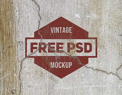 Free Grunge Logo Texture Mockup in PSD.