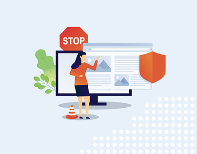 Cybersecurity training - illustrations and animations