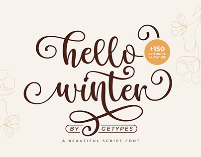 Hello Winter - A Bouncy Handwritten Script Font