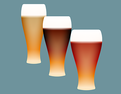 Draw a beer glass in gradient from a rectangle