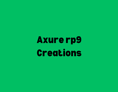 Axure rp9 Creations