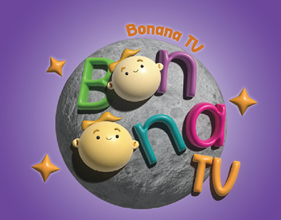 3D logo illustrations-Bonana Tv