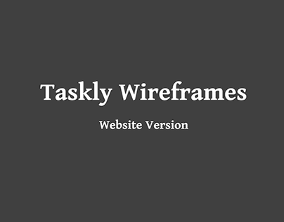 Day 14 | Taskly Wireframes