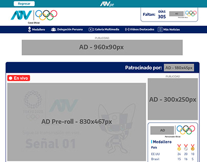 UI Web Design - Tokyo 2020 Olympic Games