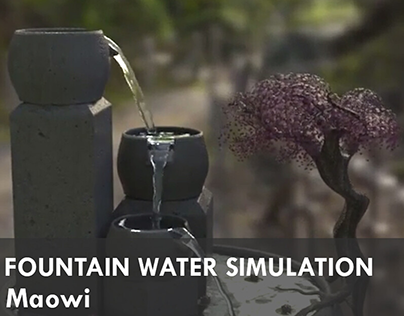 Water Fountain Flip Fluid Simulation