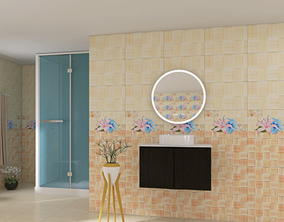 Bathroom and kitchen Interior Design With Decor Tiles