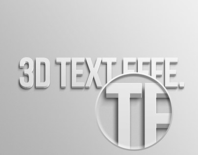 3D Text Effect with Smart Object Free Psd