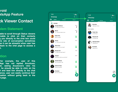 Android WhatsApp Redesign (Click Viewer Contact)