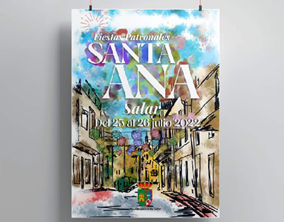 Gráfica, cartel fiestas Santa Ana. Salar