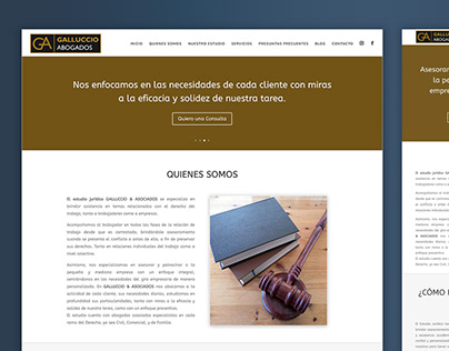Diseño de página web para estudio de jurídico.