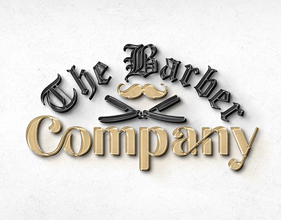 The Barber Company Logo & Identity